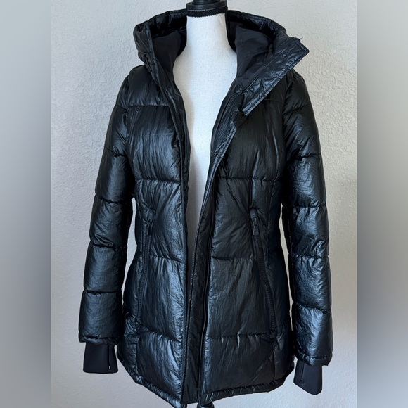 Michael Kors Shiny Black Puffer Coat - Picture 14 of 14